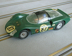 Slotcars66 Porsche 906 Carrera 6 1/32nd scale Super Shells slot car Green #87 